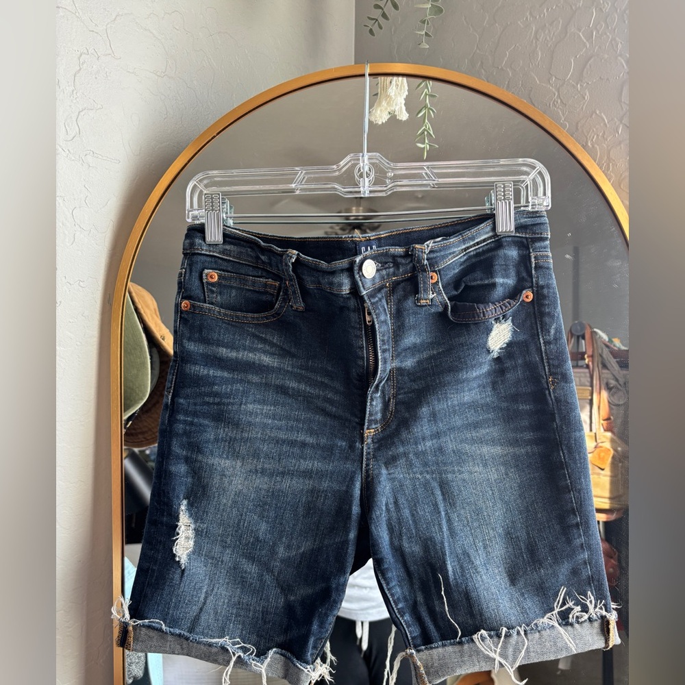 Distressed Bermuda Shorts